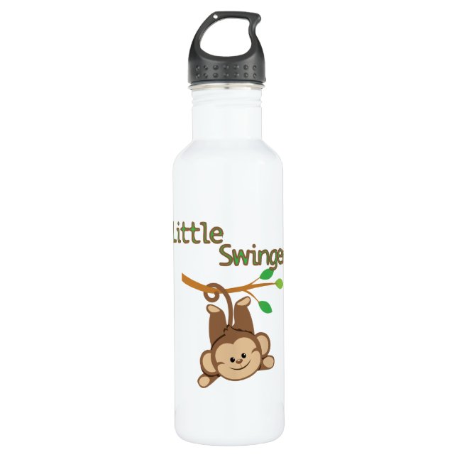 Boy Monkey Little Swinger Stainless Steel Water Bottle (Front)