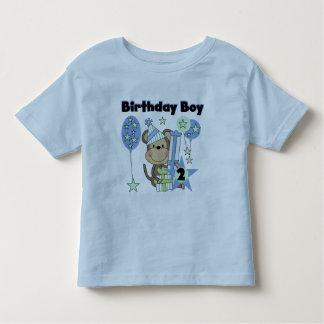 Boy Monkey With Gifts 2nd Birthday Tshirts