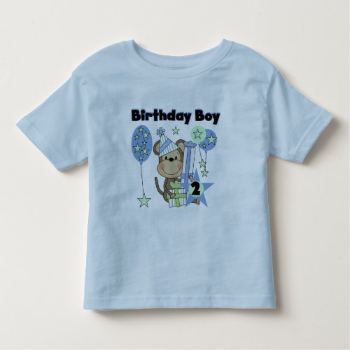 Boy Monkey With Gifts 2nd Birthday Tshirts