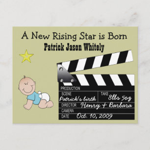 Boy Movie Star Baby announcement