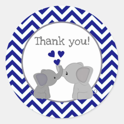 Boy Navy Elephant Baby Shower Stickers Chev 366_04