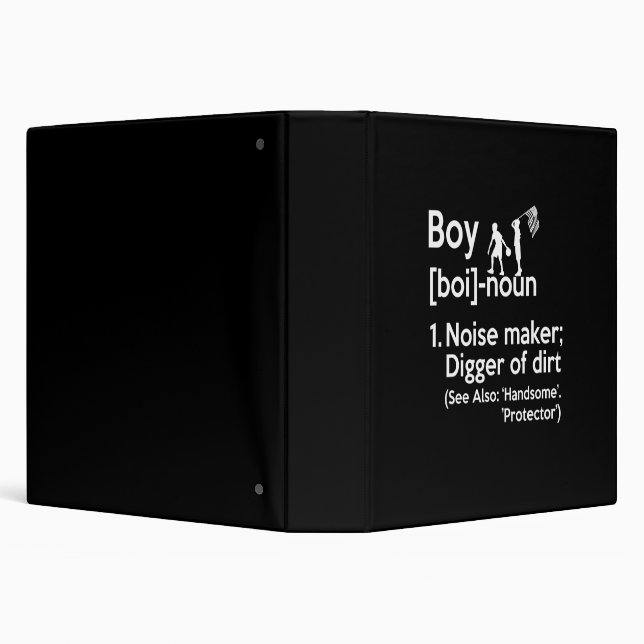 boy noun noise maker digger of dirt 3 ring binder (Background)