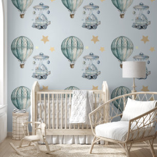Boy Nursery Charming Hot Air Balloons Peel & Stick Wallpaper