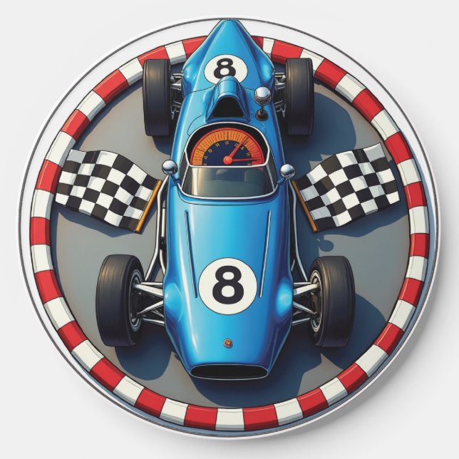 Boy Nursery Set: Race Car Wireless Charger (Front)