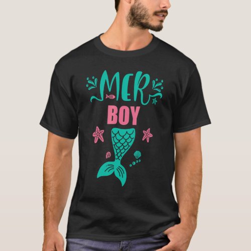 BoyOf The Birthday Mermaid Matching Family Party T_Shirt