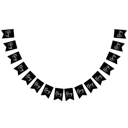 Boy of the Sixties 1960s Typography Black White Bunting Flags