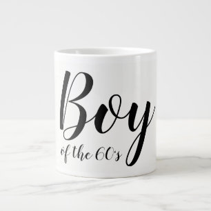 Boy of the Sixties Elegant Typography 1960s Large Coffee Mug
