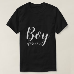 Boy of the Sixties Elegant Typography Black White T-Shirt