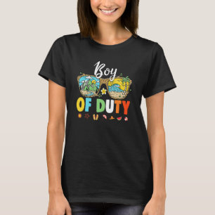 Boy Off Duty Sunglasses Summer Vacation Camping T-Shirt