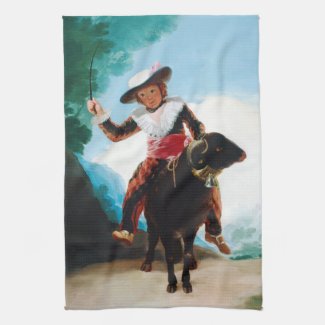 Boy on a Ram Francisco José de Goya Kitchen Towel
