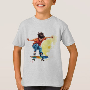 Boy on a Skateboarding Sport Fun T-Shirt