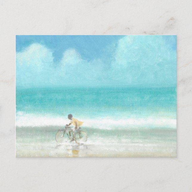 Boy on Bicycle  3 Postcard (Front)