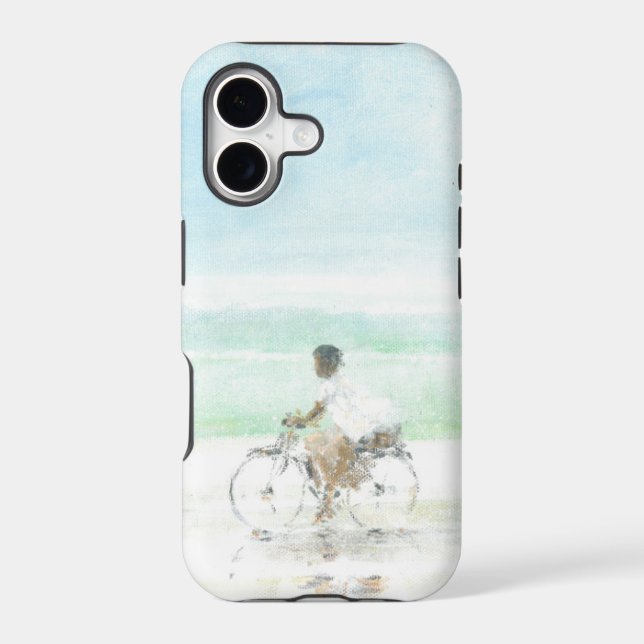 Boy on Bicycle Iphone Case (Back)
