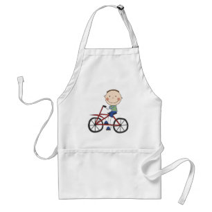 Boy on Bicycle Tshirts and Gifts Adult Apron