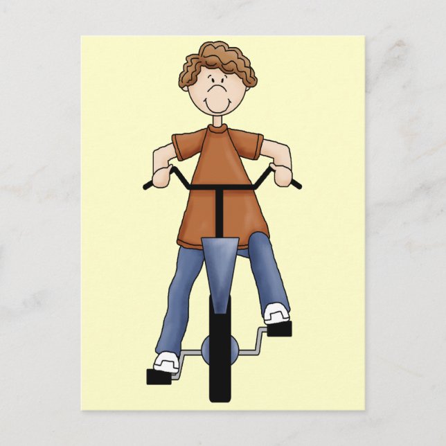 Boy On Bike Postcard (Front)