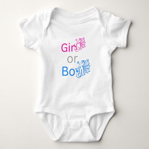 boy or girl  baby shower baby bodysuit