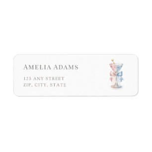 Boy Or Girl Cocktail Gender Reveal Return Address Label
