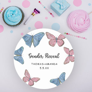 Boy or girl. Gender reveal Classic Round Sticker