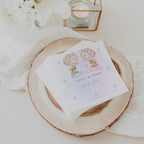 Boy Or Girl Gender Reveal Decor  Napkins