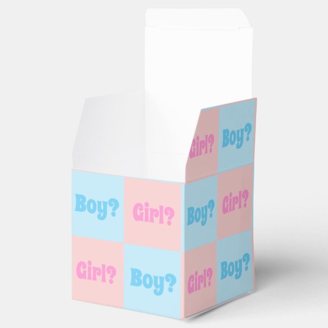 Boy or Girl Gender Reveal Favor Boxes (Opened)
