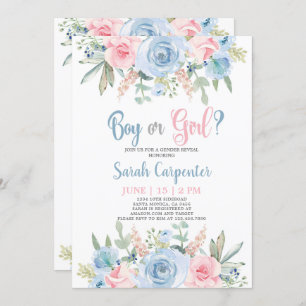Boy or Girl Gender Reveal Invitation