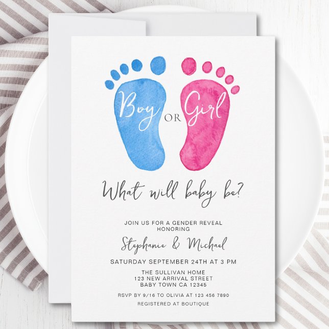 Boy Or Girl Gender Reveal Invitation (Creator Uploaded)