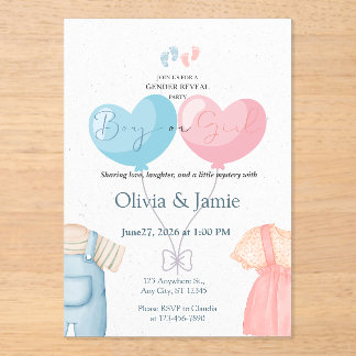Boy or Girl Gender Reveal Invitation
