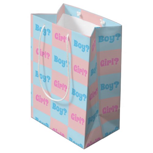 Boy or Girl Gender Reveal Medium Gift Bag