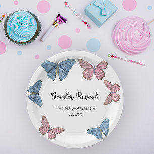 Boy or girl. Gender reveal Paper Plates