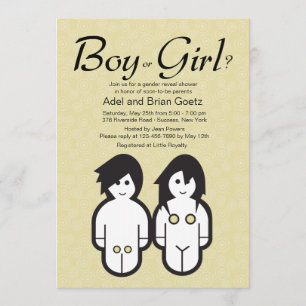 Boy or Girl Gender Reveal Party Invitation