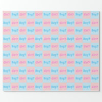 It's A Boy Girl Twin Baby Shower Wrapping Paper, Zazzle