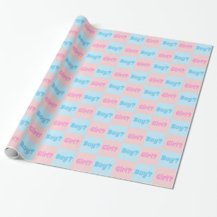 Boy or Girl Gender Reveal Wrapping Paper