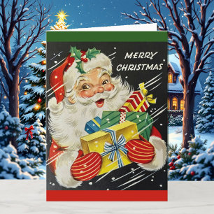 Boy or Girl Name Santa Claus Personalize Christmas Holiday Card