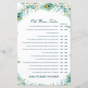 Boy or Girl Old Wives Tale Baby Shower with Answer