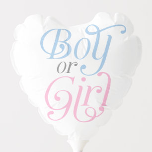 Boy or Girl, Pink or Blue, Gender Reveal Party Balloon
