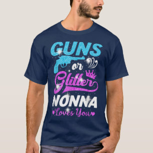 Boy Or Girl Pink Or Blue Nonna Loves You Gender Re T-Shirt