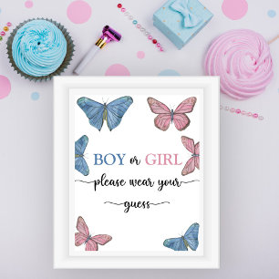 Boy or Girl please wear your guess Poster