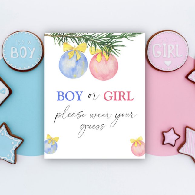 Boy or Girl please wear your guess Poster (Creator Uploaded)