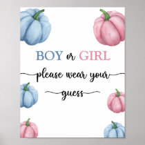 Boy or Girl please wear your guess Poster