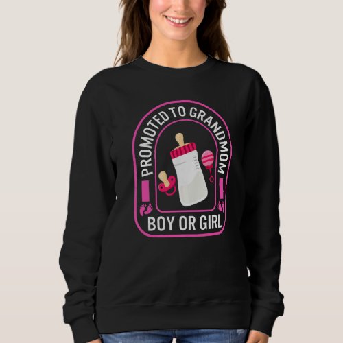 Boy Or Girl Promoted To Grandmom Men Fathers Day  Sweatshirt