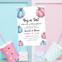 Boy or girl - Pumpkin party - gender reveal Invitation