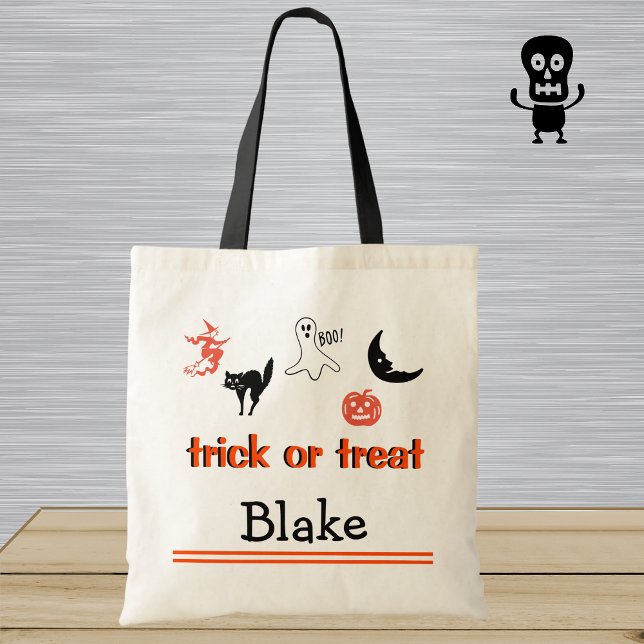 Boy or Girl Trick or Treat Kids Halloween Tote Bag (Creator Uploaded)