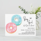 Boy or Girl, We DONUT know! Gender Reveal  Invitation (Standing Front)