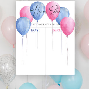 Boy or girl we know gender reveal chart