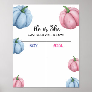 Boy or girl we PUMPKIN know gender reveal chart