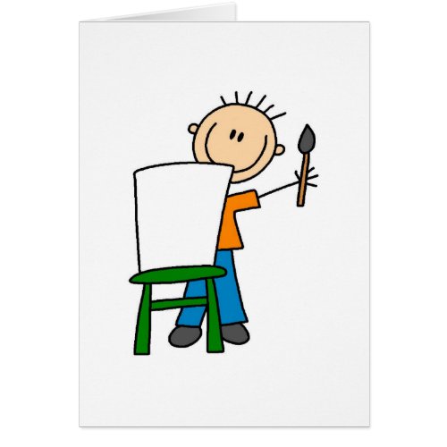 Boy Painting Card