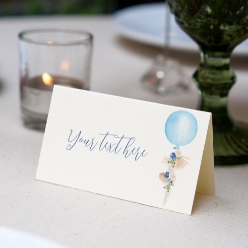 Boy Party Place Card Birthday Baby Shower
