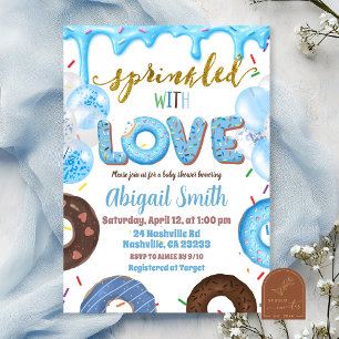 Boy Pastel Donut Sprinkled with Love Invitation