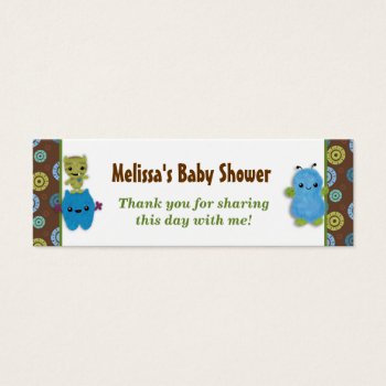 Boy Peek A Boo Monsters Baby Shower Favor Tags Pab by MonkeyHutDesigns at Zazzle