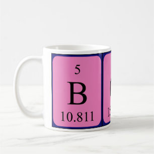 Boy periodic table name mug